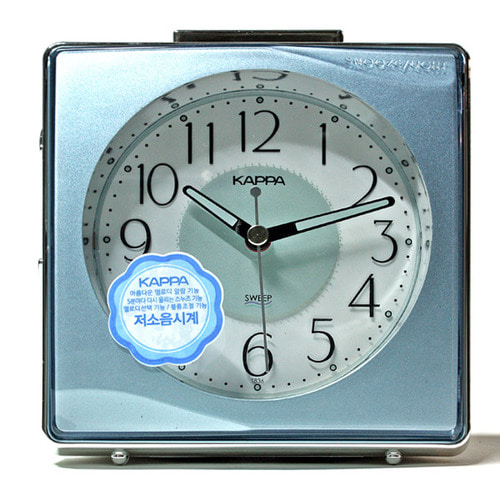 카파 836 블루 무소음 스누즈 알람시계 탁상시계